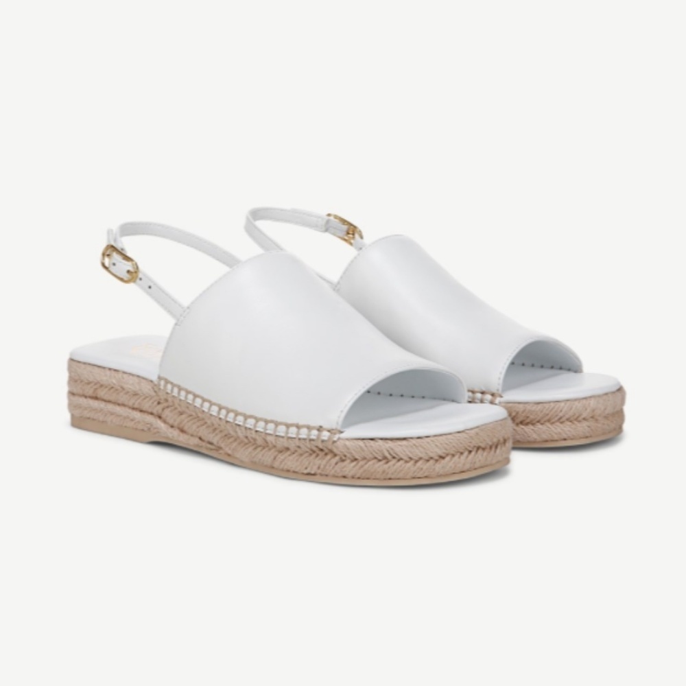 Franco Sarto Rune Slingback In White Leather